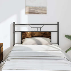 vidaXL Testiera Rovere Fumo 90 cm in Legno Multistrato e Acciaio