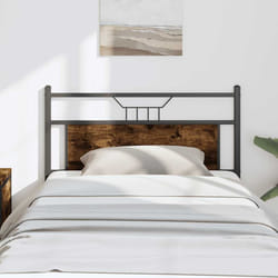 vidaXL Testiera Rovere Fumo 100 cm in Legno Multistrato e Acciaio