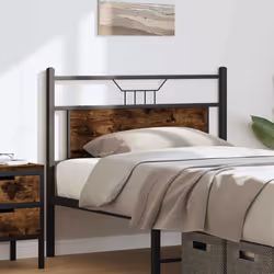 vidaXL Testiera Rovere Fumo 100 cm in Legno Multistrato e Acciaio - Vista aggiuntiva 3