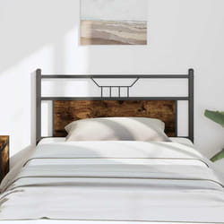 vidaXL Testiera Rovere Fumo 107 cm in Legno Multistrato e Acciaio