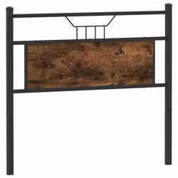 vidaXL Testiera Rovere Fumo 107 cm in Legno Multistrato e Acciaio - Vista aggiuntiva 2