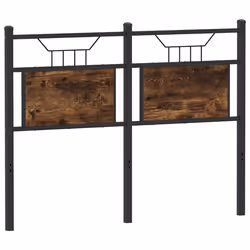 vidaXL Testiera Rovere Fumo 120 cm in Legno Multistrato e Acciaio - Vista aggiuntiva 2