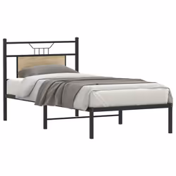 vidaXL Giroletto senza Materasso Rovere Sonoma 90x190 cm in Truciolato - Vista aggiuntiva 3