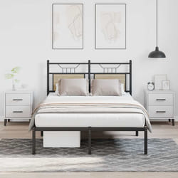 vidaXL Giroletto senza Materasso Rovere Sonoma 120x190cm in Truciolato