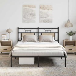 vidaXL Giroletto senza Materasso Rovere Sonoma 137x190cm in Truciolato