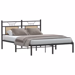 vidaXL Giroletto senza Materasso Rovere Sonoma 137x190cm in Truciolato - Vista aggiuntiva 3