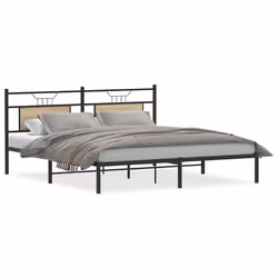 vidaXL Giroletto senza Materasso Rovere Sonoma 160x200cm in Truciolato - Vista aggiuntiva 2