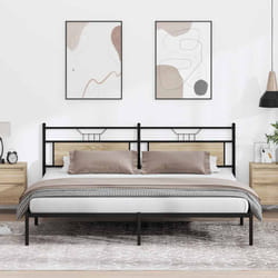 vidaXL Giroletto senza Materasso Rovere Sonoma 193x201cm in Truciolato