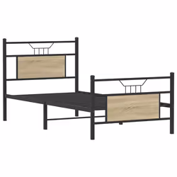 vidaXL Giroletto senza Materasso Rovere Sonoma 90x200 cm in Truciolato - Vista aggiuntiva 3