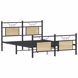 vidaXL Giroletto senza Materasso Rovere Sonoma 140x190cm in Truciolato - Vista aggiuntiva 3