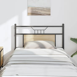 vidaXL Testiera Rovere Sonoma 75 cm in Legno Multistrato e Acciaio