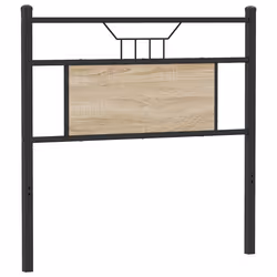 vidaXL Testiera Rovere Sonoma 80 cm in Legno Multistrato e Acciaio - Vista aggiuntiva 2
