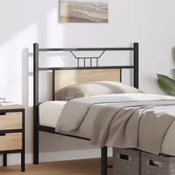 vidaXL Testiera Rovere Sonoma 80 cm in Legno Multistrato e Acciaio - Vista aggiuntiva 3