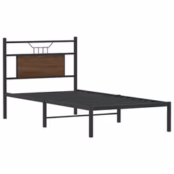 vidaXL Giroletto senza Materasso Rovere Marrone 90x200cm in Truciolato - Vista aggiuntiva 3