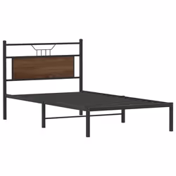 vidaXL Giroletto senza Materasso Rovere Marrone 100x200 cm Truciolato - Vista aggiuntiva 3