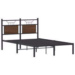 vidaXL Giroletto senza Materasso Rovere Marrone 120x190 cm Truciolato - Vista aggiuntiva 3