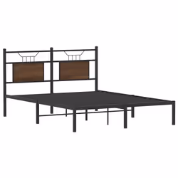 vidaXL Giroletto senza Materasso Rovere Marrone 150x200 cm Truciolato - Vista aggiuntiva 3