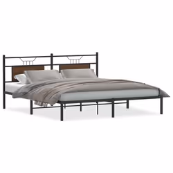 vidaXL Giroletto senza Materasso Rovere Marrone 183x203 cm Truciolato - Vista aggiuntiva 2