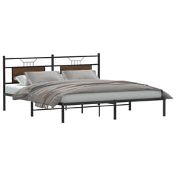 vidaXL Giroletto senza Materasso Rovere Marrone 183x213 cm Truciolato