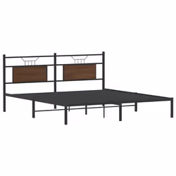 vidaXL Giroletto senza Materasso Rovere Marrone 183x213 cm Truciolato - Vista aggiuntiva 3