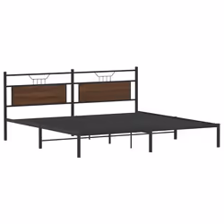 vidaXL Giroletto senza Materasso Rovere Marrone 193x201 cm Truciolato - Vista aggiuntiva 3