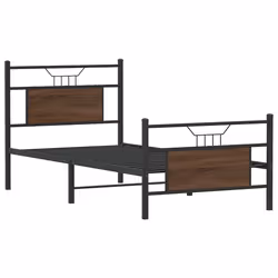 vidaXL Giroletto senza Materasso Rovere Marrone 90x200cm in Truciolato - Vista aggiuntiva 3