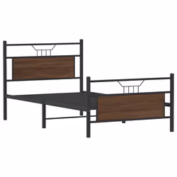 vidaXL Giroletto senza Materasso Rovere Marrone 100x200 cm Truciolato - Vista aggiuntiva 3