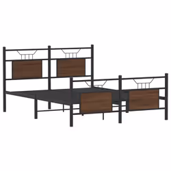 vidaXL Giroletto senza Materasso Rovere Marrone 137x190 cm Truciolato - Vista aggiuntiva 3