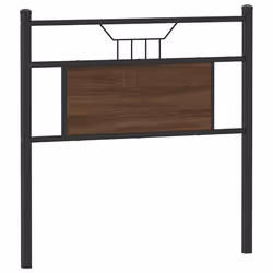 vidaXL Testiera Rovere Marrone 75 cm in Legno Multistrato e Acciaio - Vista aggiuntiva 2
