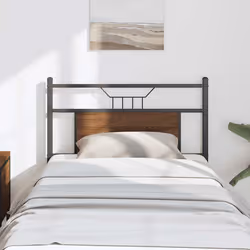 vidaXL Testiera Rovere Marrone 75 cm in Legno Multistrato e Acciaio - Vista aggiuntiva 3