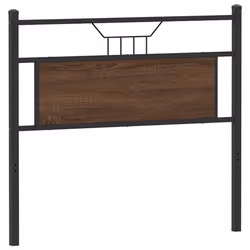 vidaXL Testiera Rovere Marrone 107 cm in Legno Multistrato e Acciaio - Vista aggiuntiva 2