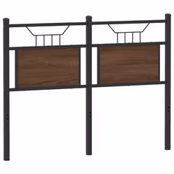 vidaXL Testiera Rovere Marrone 120 cm in Legno Multistrato e Acciaio - Vista aggiuntiva 2