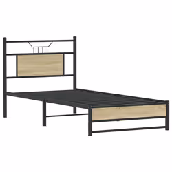 vidaXL Giroletto senza Materasso Rovere Sonoma 90x190 cm in Truciolato - Vista aggiuntiva 3
