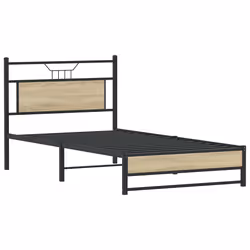 vidaXL Giroletto senza Materasso Rovere Sonoma 100x200cm in Truciolato - Vista aggiuntiva 3