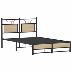 vidaXL Giroletto senza Materasso Rovere Sonoma 120x190cm in Truciolato - Vista aggiuntiva 3