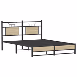 vidaXL Giroletto senza Materasso Rovere Sonoma 137x190cm in Truciolato - Vista aggiuntiva 3