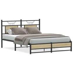 vidaXL Giroletto senza Materasso Rovere Sonoma 140x190cm in Truciolato