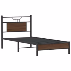 vidaXL Giroletto senza Materasso Rovere Marrone 75x190cm in Truciolato - Vista aggiuntiva 3