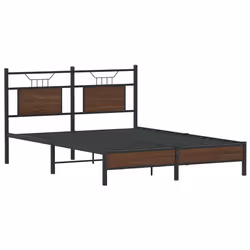 vidaXL Giroletto senza Materasso Rovere Marrone 137x190 cm Truciolato - Vista aggiuntiva 3