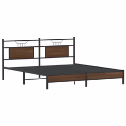 vidaXL Giroletto senza Materasso Rovere Marrone 183x213 cm Truciolato - Vista aggiuntiva 3