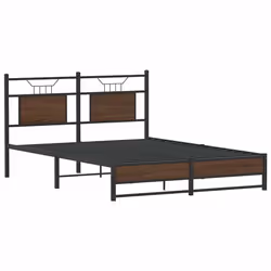 vidaXL Giroletto senza Materasso Rovere Marrone 140x200 cm Truciolato - Vista aggiuntiva 3
