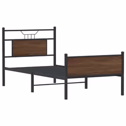 vidaXL Giroletto senza Materasso Rovere Marrone 90x190cm in Truciolato - Vista aggiuntiva 3