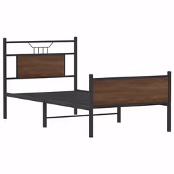 vidaXL Giroletto senza Materasso Rovere Marrone 90x200cm in Truciolato - Vista aggiuntiva 3