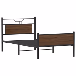vidaXL Giroletto senza Materasso Rovere Marrone 100x200 cm Truciolato - Vista aggiuntiva 3