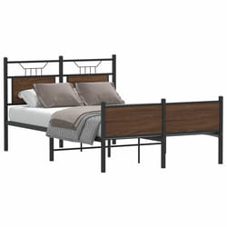 vidaXL Giroletto senza Materasso Rovere Marrone 120x190 cm Truciolato