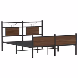 vidaXL Giroletto senza Materasso Rovere Marrone 140x190 cm Truciolato - Vista aggiuntiva 3