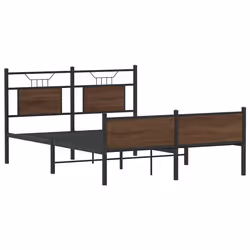 vidaXL Giroletto senza Materasso Rovere Marrone 150x200 cm Truciolato - Vista aggiuntiva 3