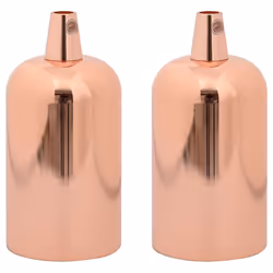 vidaXL Portalampada 2 pz Oro Rosa E27 - Vista aggiuntiva 2