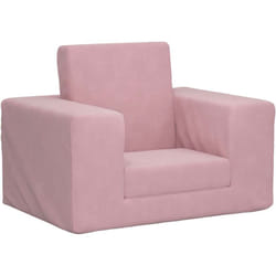 vidaXL Divano per Bambini Rosa in Morbido Peluche