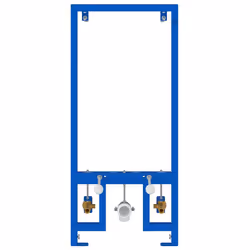 vidaXL Supporto da parete per bagno Blu 50 x 17.5 x 136 cm Acciaio - Vista aggiuntiva 2